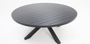 Matzo 173cm Round Dining Table - Gunmetal